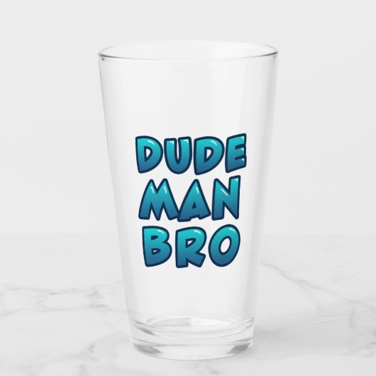 ProSuperhero Typ Man Bro Pint Glas (Vorderseite)