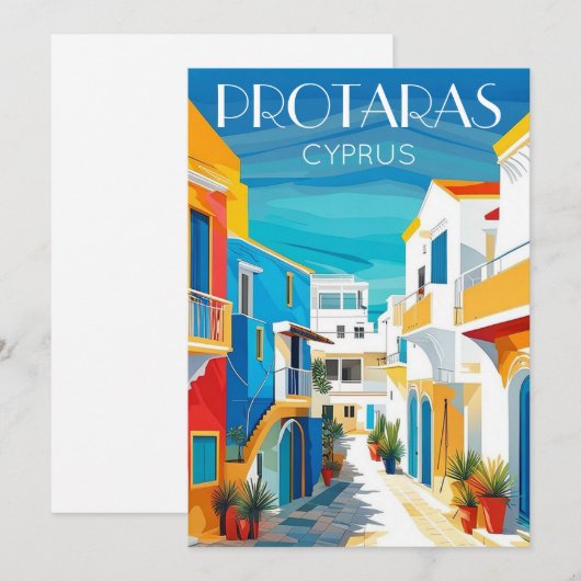 Protaras cyprus - Ostzypern Feiertagskarte (Vorne/Hinten)