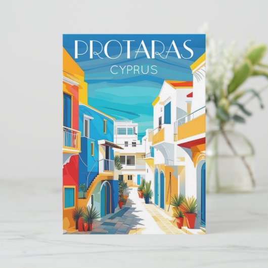 Protaras cyprus - Ostzypern Feiertagskarte (Stehend Vorderseite)