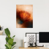 Protea Atmosphärische Florale Abstraktion Poster (Heimbüro)