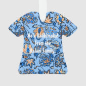 Protea Batik Hawaiian Tropical Floral Aloha Shirt Ornament (Rückseite)