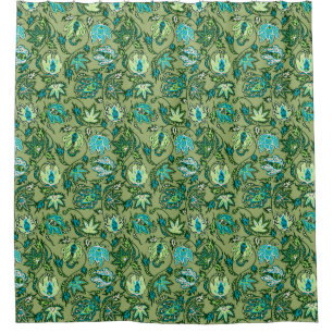 Protea Batik Hawaiian Tropical Floral Duschvorhang
