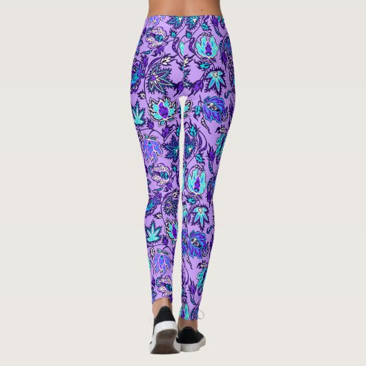 Protea Batik Hawaiian Tropical Floral Leggings (Rückseite)