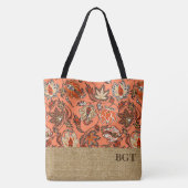 Protea Batik Hawaiian Tropical Monogram Beach Bag Tasche (Rückseite)