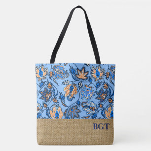 Protea Batik Hawaiian Tropical Monogramm Strandtas Tasche