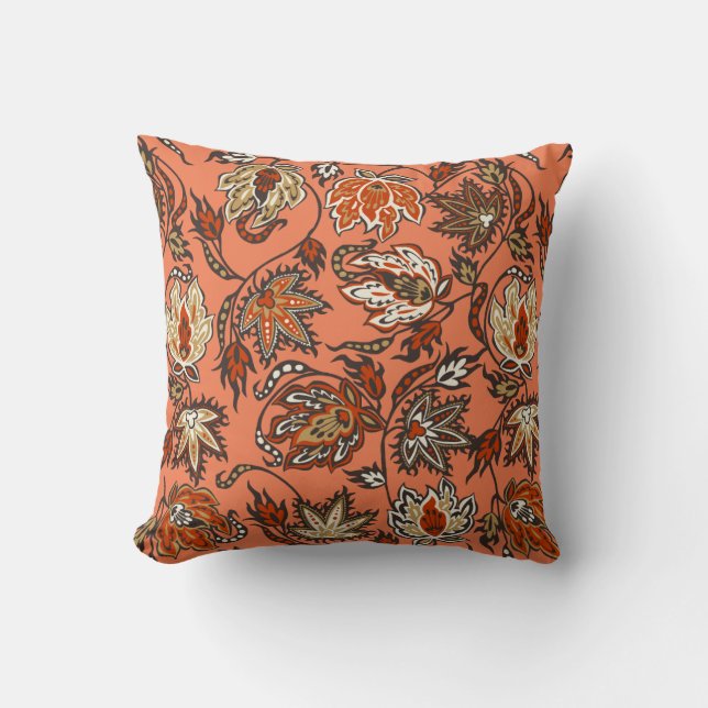 Protea Batik Tropical Blume Square Kissen (Vorderseite)