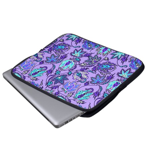 Protea-Batik-tropischer NeoprenWetsuit Laptopschutzhülle (Vorne Knopf)