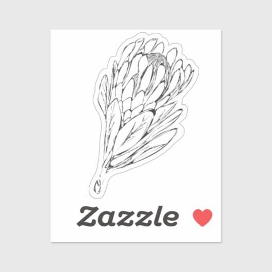 Protea Black & White-Aufkleber für den Sonderschni Aufkleber (Blatt)