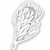 Protea Black & White-Aufkleber für den Sonderschni Aufkleber (Vorderseite)