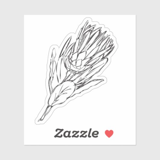 Protea Black & White Sonderaufkleber I Aufkleber (Blatt)