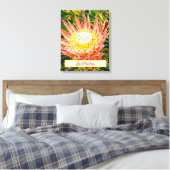 Protea Blume Australischer Reisedruck Leinwanddruck (Insitu (Schlafzimmer))