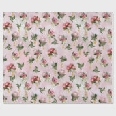 Protea Blume Bouquets mit Salbei Blätter Kosmetik Geschenkpapier (Flach)