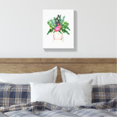 Protea Blume Elegante Monogram Parfüm Flasche Leinwanddruck (Insitu (Schlafzimmer))