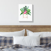 Protea Blume Elegante Monogram Parfüm Flasche Leinwanddruck (Insitu (Schlafzimmer))
