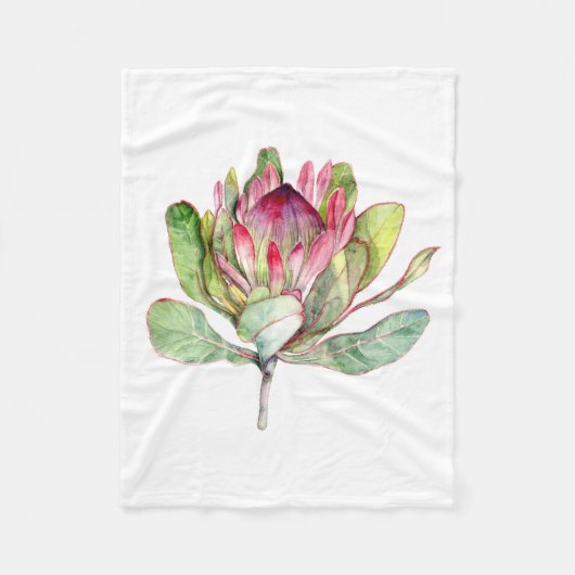 Protea-Blume Fleecedecke (Vorderseite)