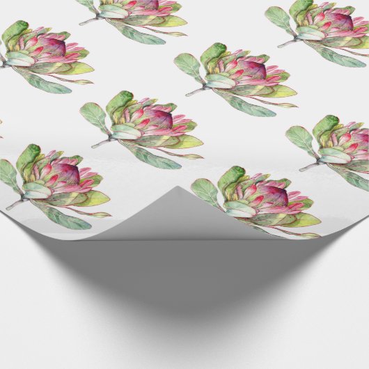 Protea-Blume Geschenkpapier (Ecke)