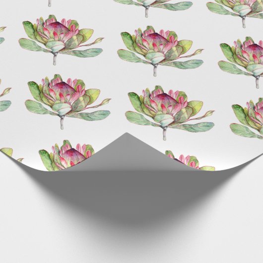 Protea-Blume Geschenkpapier (Ecke)