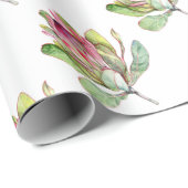 Protea-Blume Geschenkpapier (Rolleneckpunkt)