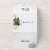 Protea-Blume in einem Hochzeitspaziergang All In One Einladung (Außenbereich)