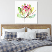 Protea-Blume Leinwanddruck (Insitu (Schlafzimmer))