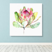 Protea-Blume Leinwanddruck (Insitu (Holzboden))