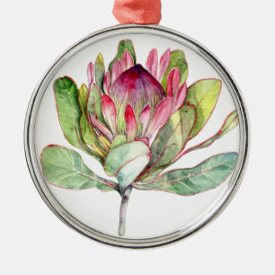 Protea-Blume Ornament Aus Metall