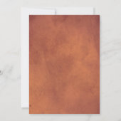 Protea Blume Pampas Gras Sterracotta Hochzeit Einladung (Rückseite)