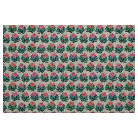 Protea Blume Pattern Stoff (Fat Quarter (45,7 x 55,9 cm))
