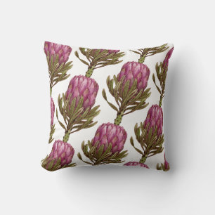 Protea Blume Pflanze Pattern Throw Kissen