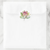 Protea-Blume Runder Aufkleber (Tasche)