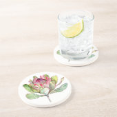 Protea-Blume Sandstein Untersetzer (Seite)