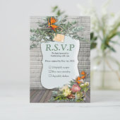 Protea - Blume Strelitzia RSVP Karte (Stehend Vorderseite)