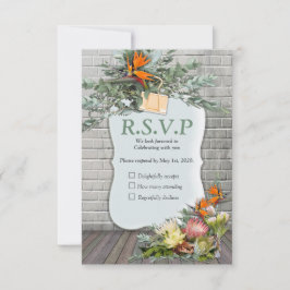 Protea - Blume Strelitzia RSVP Karte