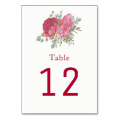 Protea Blume Tischnummer Cards (Vorderseite)