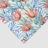 Protea Blume und Palmen Blätter tropische Muster Seidenpapier (Detail)