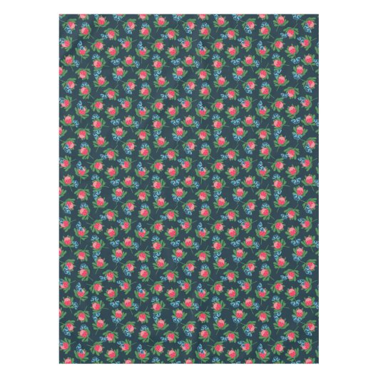 Protea-Blume und Schmetterlingsmuster Tischdecke (Vorderseite)