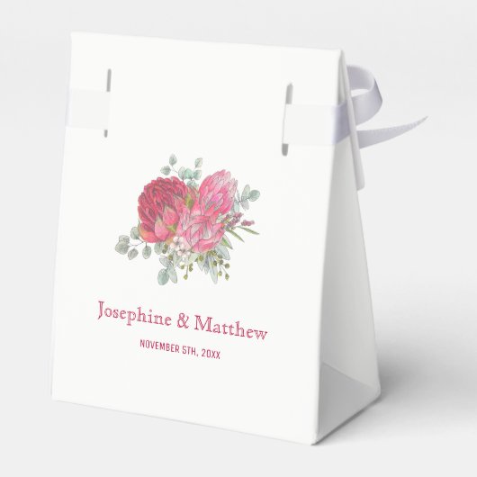 Protea Blume Wedding Geschenkschachtel (Rückseite)