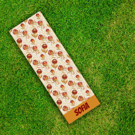 Protea Blume Wüste Blumenrosa Muster Name Yogamatte