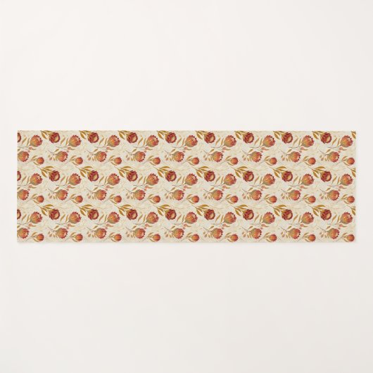 Protea Blume Wüste Blumenrosa Muster Yogamatte (Vorderseite (Horizontal))