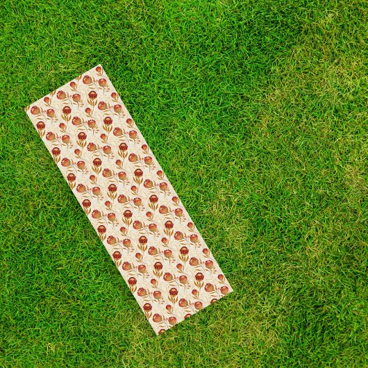 Protea Blume Wüste Blumenrosa Muster Yogamatte