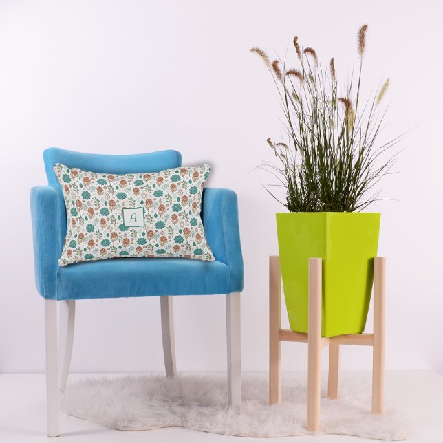 Protea-Blumen Wüstenblumen beigefarbenes Muster Dekokissen (Von Creator hochgeladen)