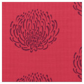 Protea-Blumendruck: rot Stoff (Nahaufnahme)