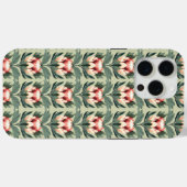 Protea-Blumenmuster Korallen-Sage-Töne iPhone-Hüll Case-Mate iPhone Hülle (Rückseite (Horizontal))