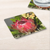 Protea-Blumenstrauß Rechteckiger Pappuntersetzer (angewinkelt)