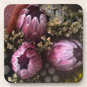 Protea-Blumenstrauß-Untersetzer Getränkeuntersetzer