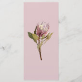 Protea Boho Greenery Eucalyptus Wedding Menu Menükarte (Rückseite)