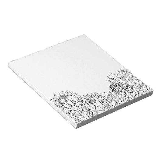 Protea Bouquet Sketch Notepad Notizblock (angewinkelt)