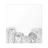 Protea Bouquet Sketch Notepad Notizblock (Vorderseite)