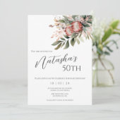 Protea Einladung zum Geburtstag (Stehend Vorderseite)