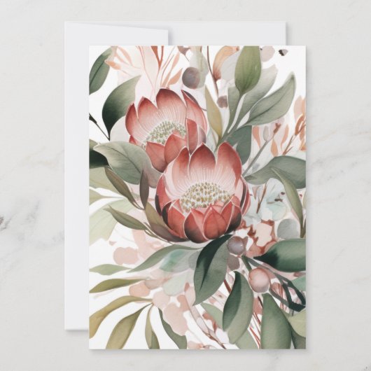 Protea Einladung zum Geburtstag (Rückseite)